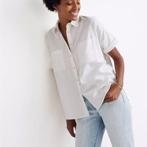 Madewell White cotton courier shirt